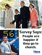 If you want to cheer yourself up, you could do a lot worse than attend church services, according to the findings of a recent poll.